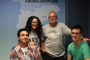 Javier Castro, Zora Esteve, Paco Bernabéu y Asier Moneva en el Programa Crímina